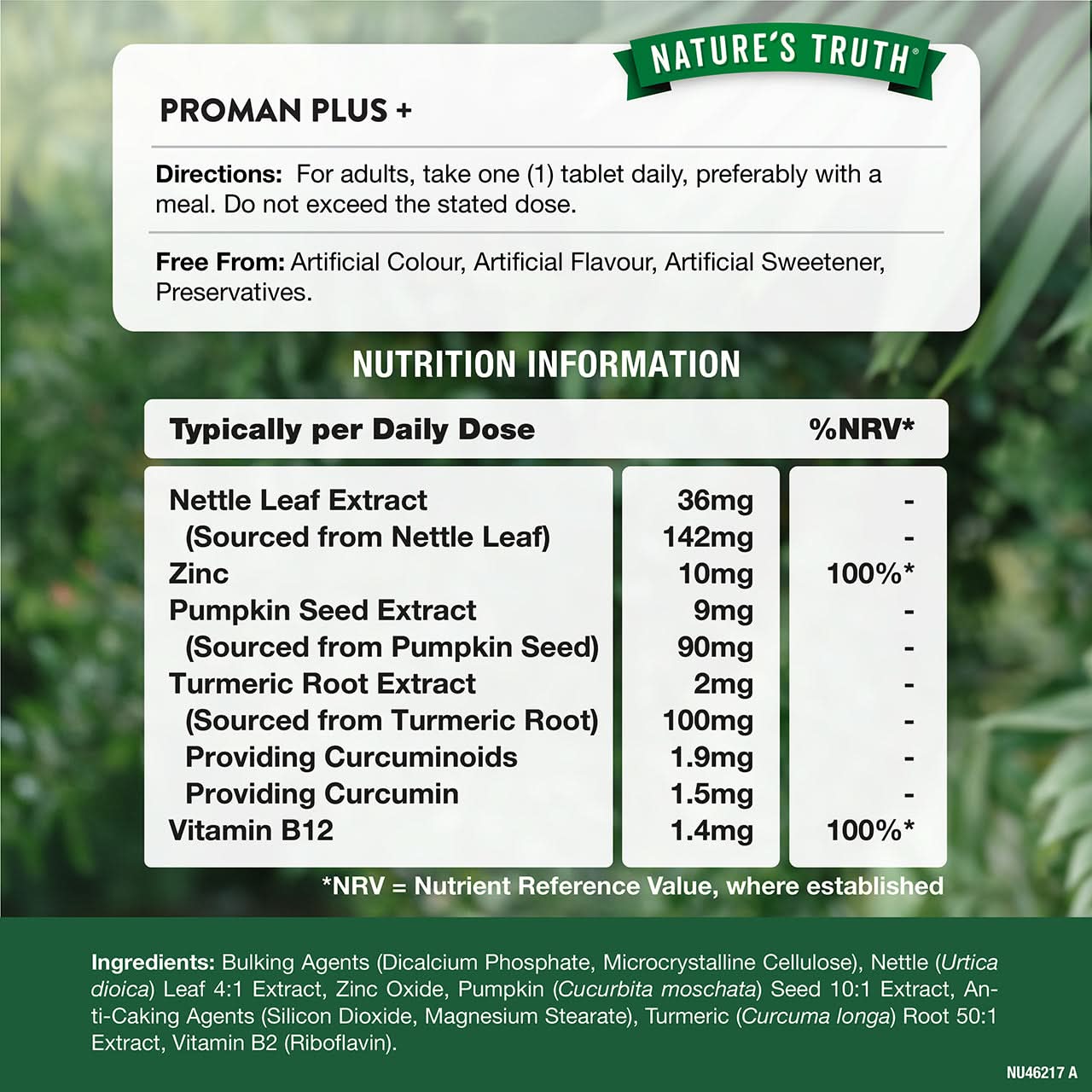 Nature's Truth Prostate Plus 60 Vegan Tablets | LloydsPharmacy