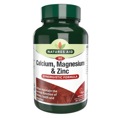 Natures Aid Calcium, Magnesium + Zinc 90 Tablets