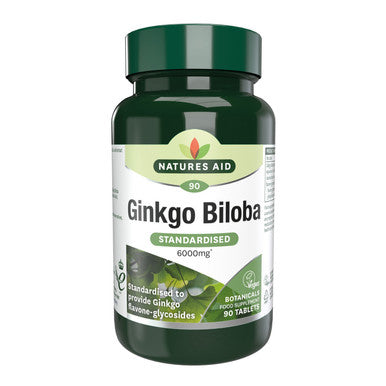 Natures Aid Ginkgo Biloba 120mg 90 Tablets