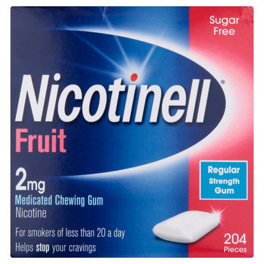 Nicotinell 2mg Fruit Gum 204 Pack