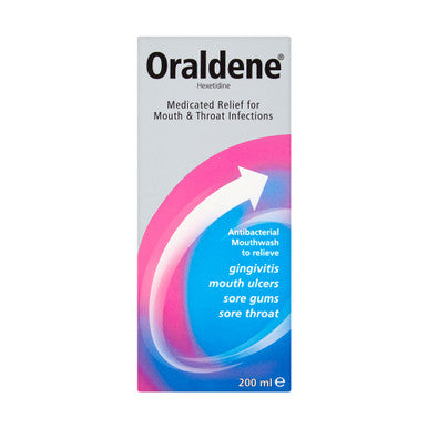 Oraldene Medicated Relief Mouthwash for Mouth & Throat Infections 200ml