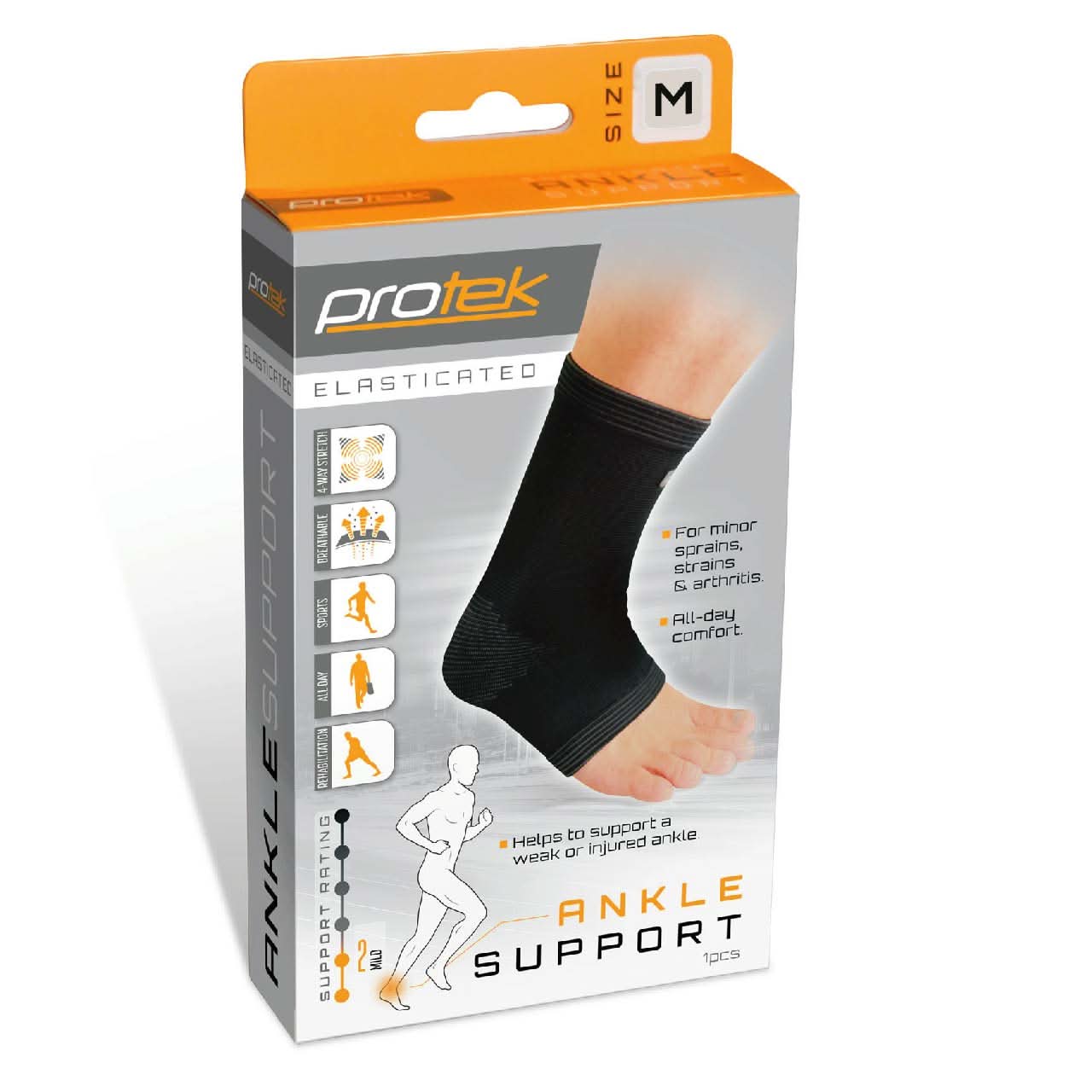 Protek Elasticated Ankle Support - Medium | LloydsPharmacy