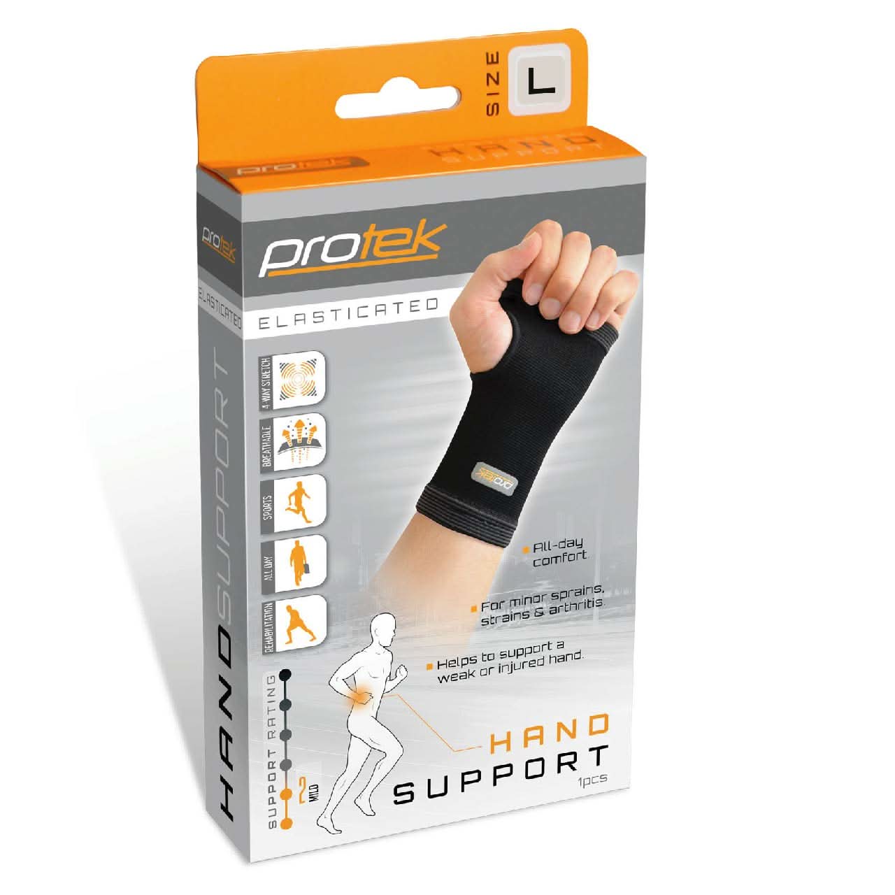 Protek Elasticated Hand Support - Large | LloydsPharmacy