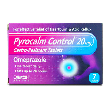 Pyrocalm Control Omeprazole 2mg 7 Tablets | LloydsPharmacy