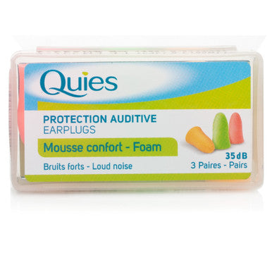 Quies Foam Earplugs 3 Pairs