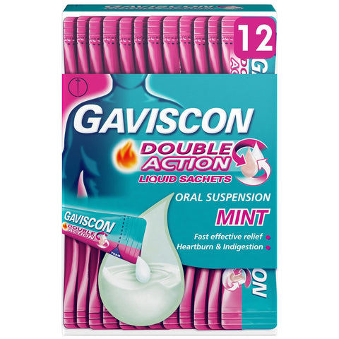 Gaviscon Double Action liquid sachets mint