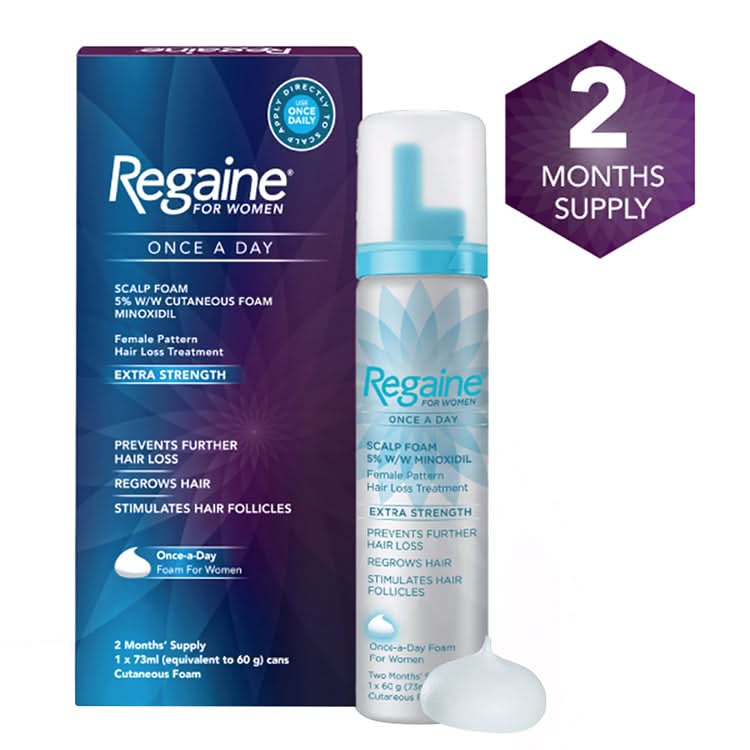 Once Day Extra Strength Scalp Foam 2 Month Supply 1x73ml Bottle
