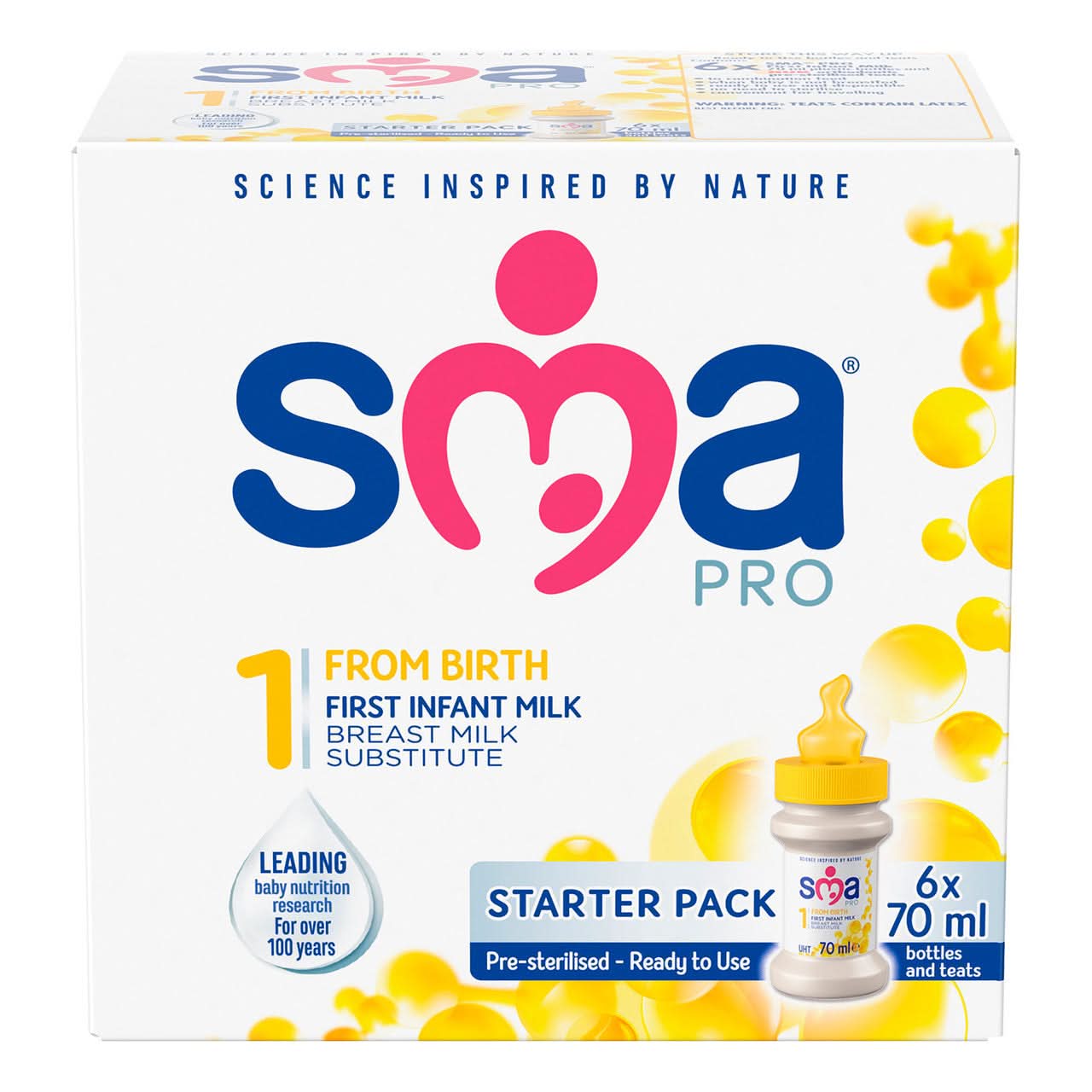 SMA PRO First Infant Milk From Birth Ready To Feed Starter Pack 70ml x ...