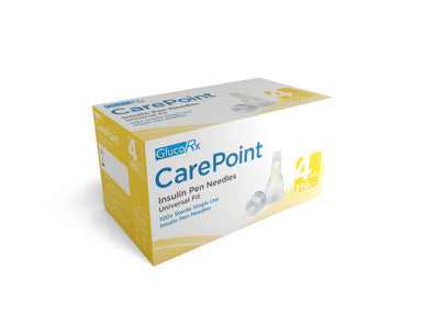 GlucoRx Carepoint Pen Needles 31g 4mm 100 Pack