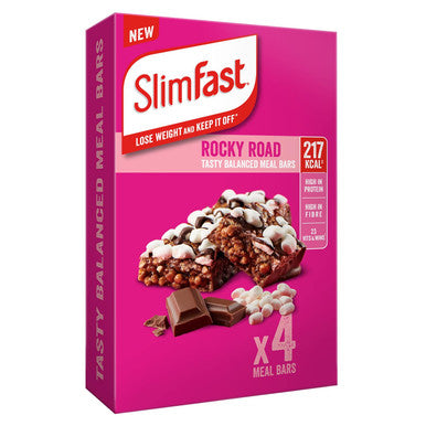 SlimFast Meal Replacement Bar Rocky Road 4 x 60g