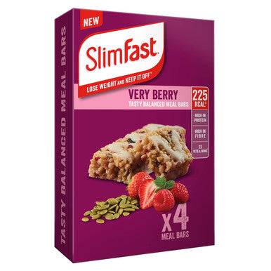 SlimFast Meal Replacement Bar Very Berry 4 x 60g