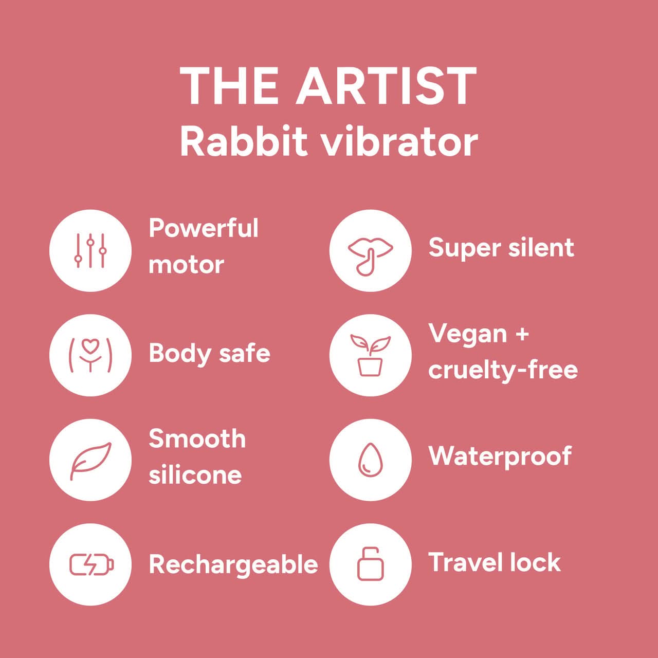 Smile Makers The Artist Dual Rabbit Vibrator with 9 Pulsating Modes ...