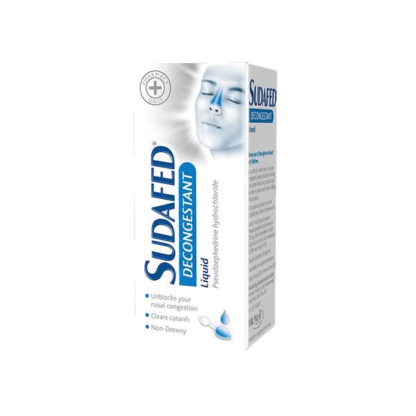 Sudafed Decongestant Liquid for Blocked Noses