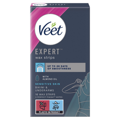 Veet Expert Cold Wax Strips Bikini Sensitive 16 Strips