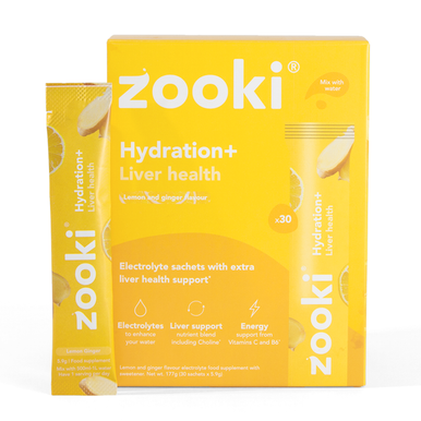 Zooki Hydration+ Liver Health, Lemon Ginger Flavour,30 Sachets ...