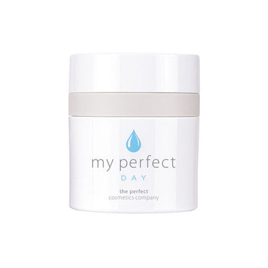 My Perfect Day moisturiser jar on a white background
