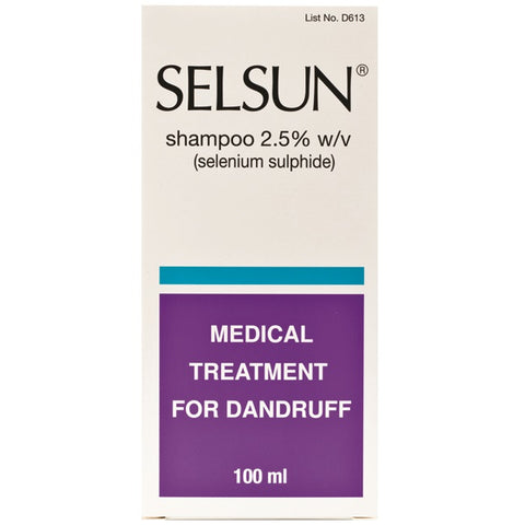Selsun Shampoo 2.5% w/v Selenium Sulphide 100ml