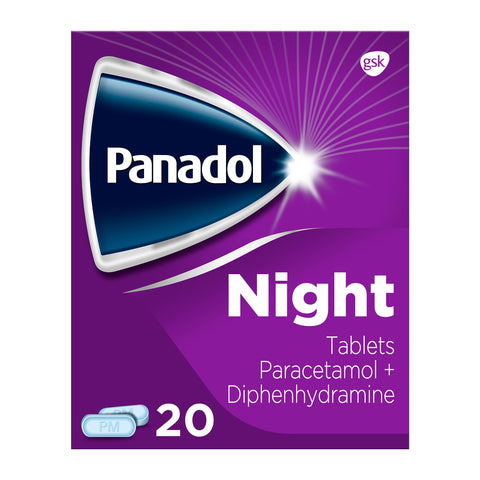 Panadol night 500mg/25mg paracetamol + diphenhydramine tablets