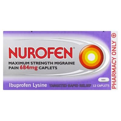 Maximum Strength Migraine Pain 12 Caplets
