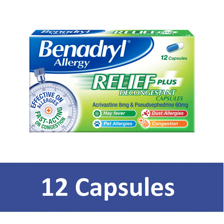 BENADRYL Allergy Relief Decongestant LloydsPharmacy